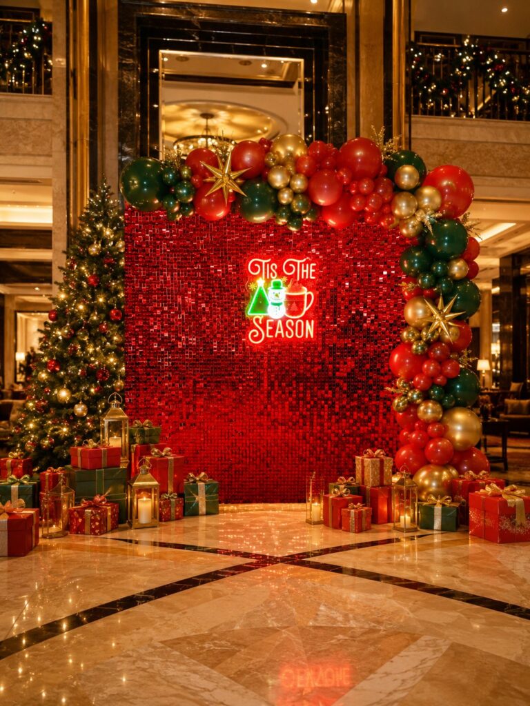 Red Sequin Wall IMG 1