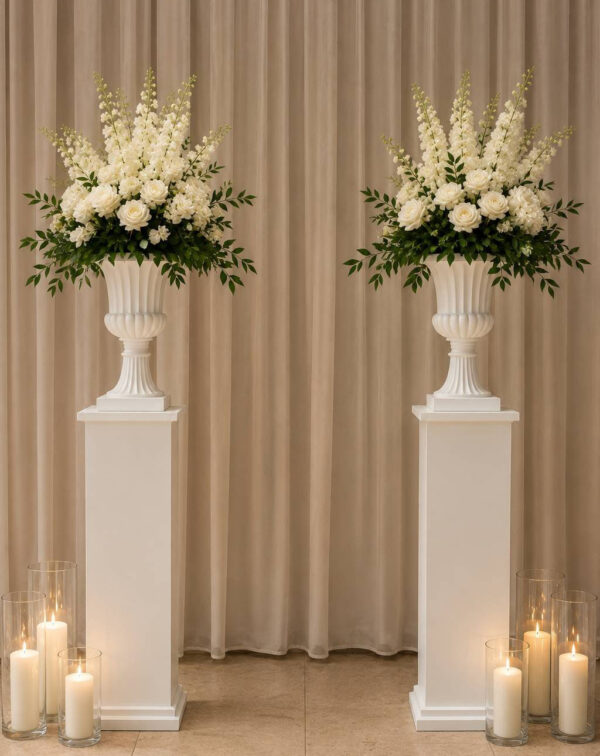 White Pedestals