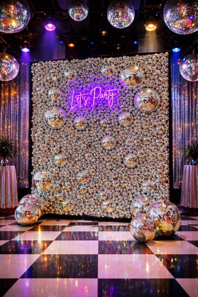 silver disco wall 7